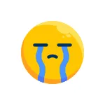 Crying Emoji Emoticon Emotion Expression Sad SVG Icon